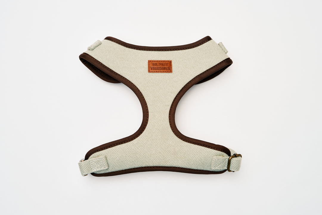 Green Tweed Herringbone Premium Dog Harness