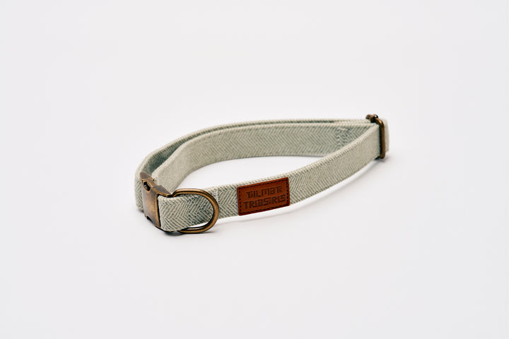 Green Premium Tweed Herringbone Dog Harness Full Set