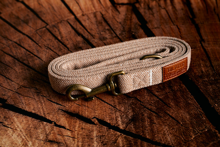 Brown Tweed Herringbone Premium Dog Harness