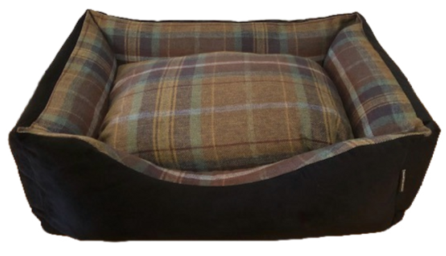 Fabric Pattern Memory Foam Settee Dog Bed