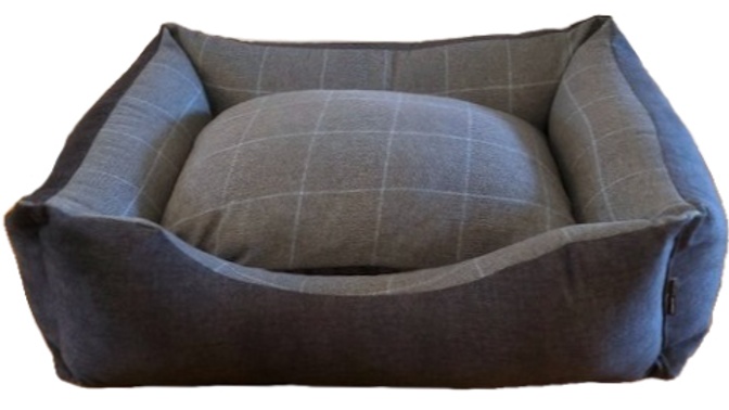 Fabric Pattern Memory Foam Settee Dog Bed