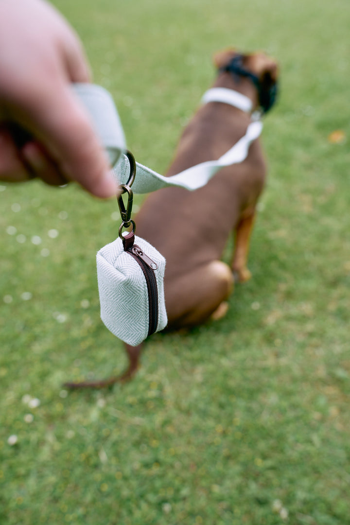 Green Premium Tweed Herringbone Dog Harness Full Set